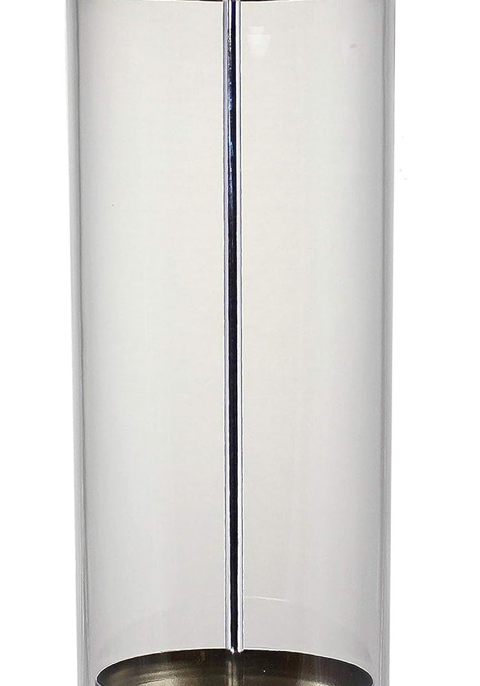 Prodyne Clear Acrylic Straw Dispenser with Chromed Steel Lid - Image 1
