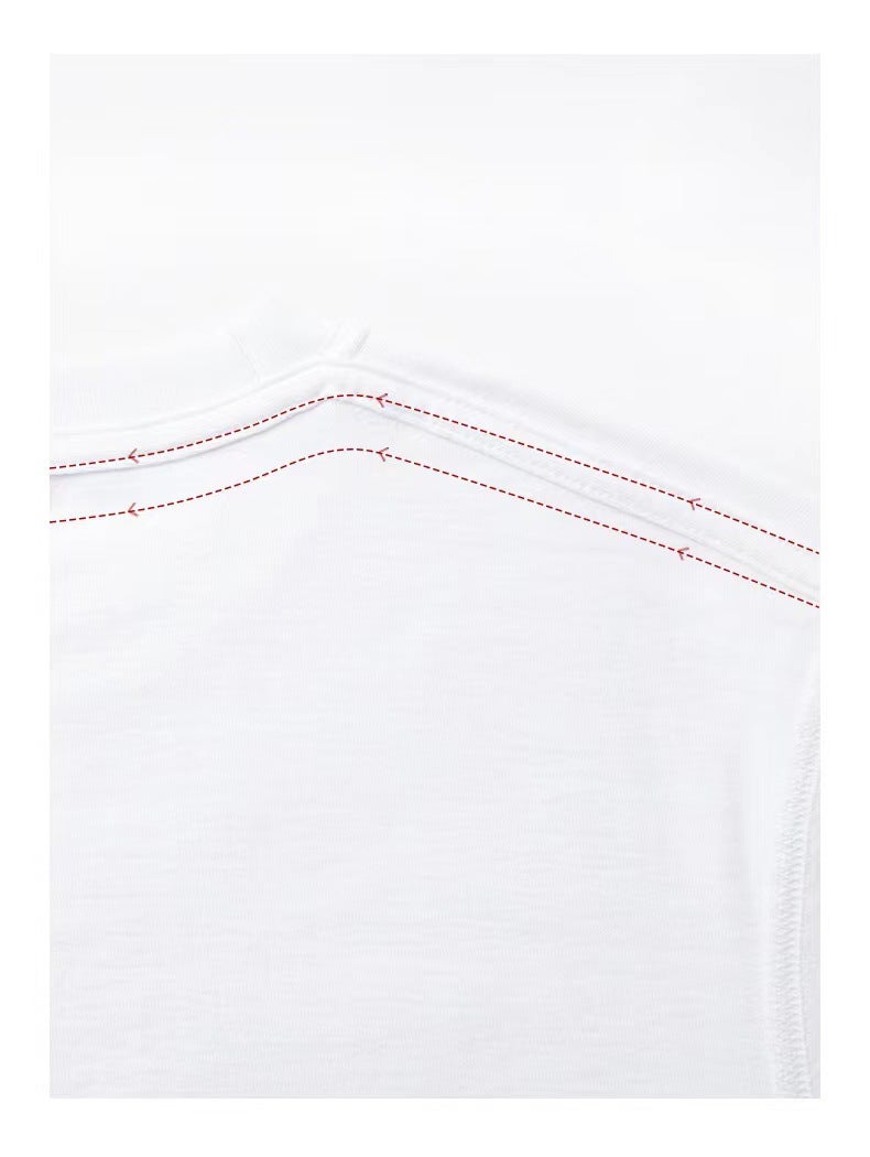Spring and autumn solid color men's and women's 200g cotton long sleeve T-shirt processing suga Busan tour loose should help to play songs - Image 5