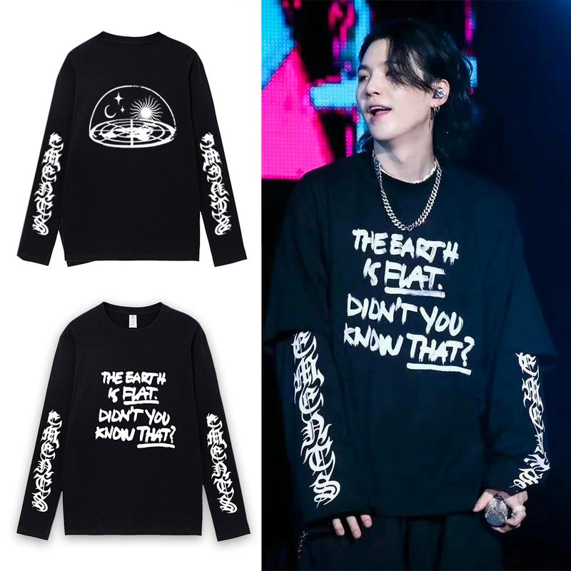 Spring and autumn solid color men's and women's 200g cotton long sleeve T-shirt processing suga Busan tour loose should help to play songs - Image 3