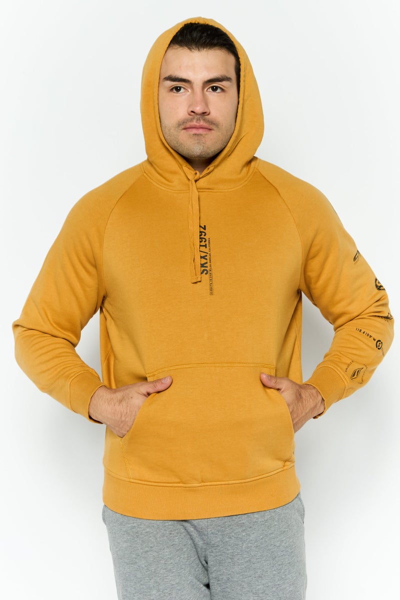SKECHERS Men Sportswear Fit Long Sleeves Outdoor Sweatshirt, Mustard - Image 1