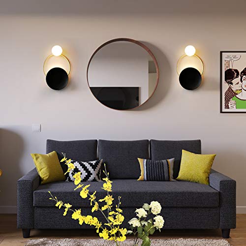 CITRA مصباح حائط LED دائري CITRA 12 واط حلقة ذهبية سوداء مع كرة صغيرة مزخرفة - أبيض دافئ - Image 5