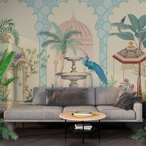 PAPER PLANE DESIGN Indian Ethnic Traditional Mughal Garden Pattern Wallpaper Mural for Living Room (6 FEET X 8 FEET, SELF Adhesive Vinyl) - Image 4
