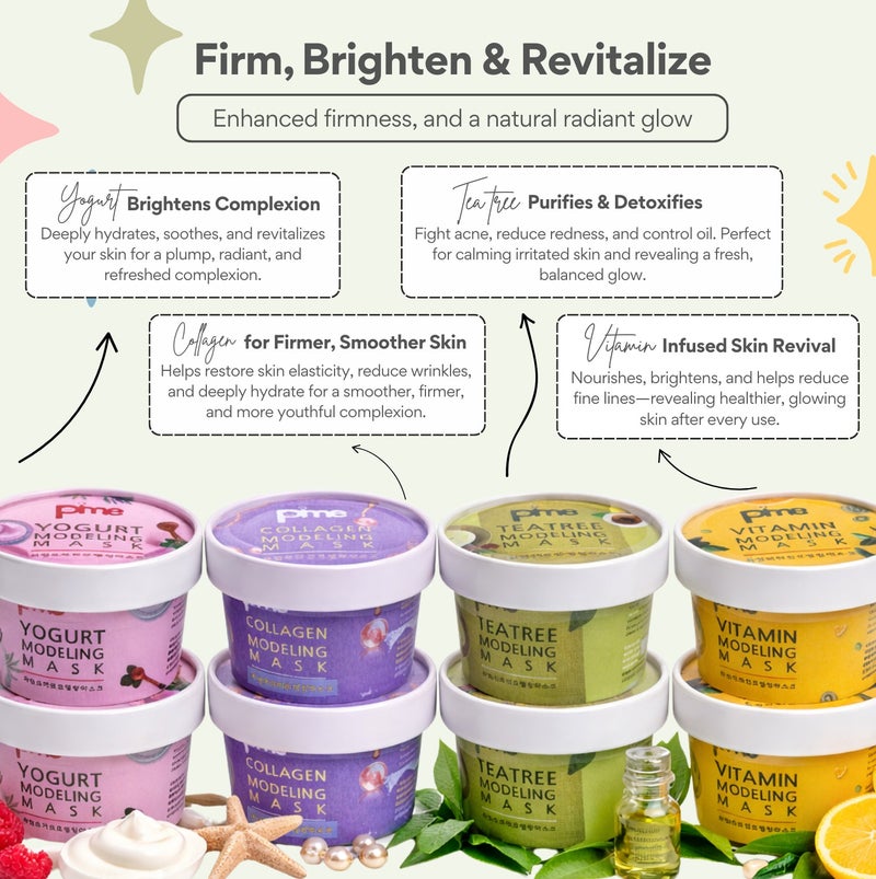 pime Vitamin C Infused Modeling Mask – 3x25g Korean Peel-Off Face Masks for Brightening, Anti-Aging, Hydration & Skin Rejuvenation - Image 5