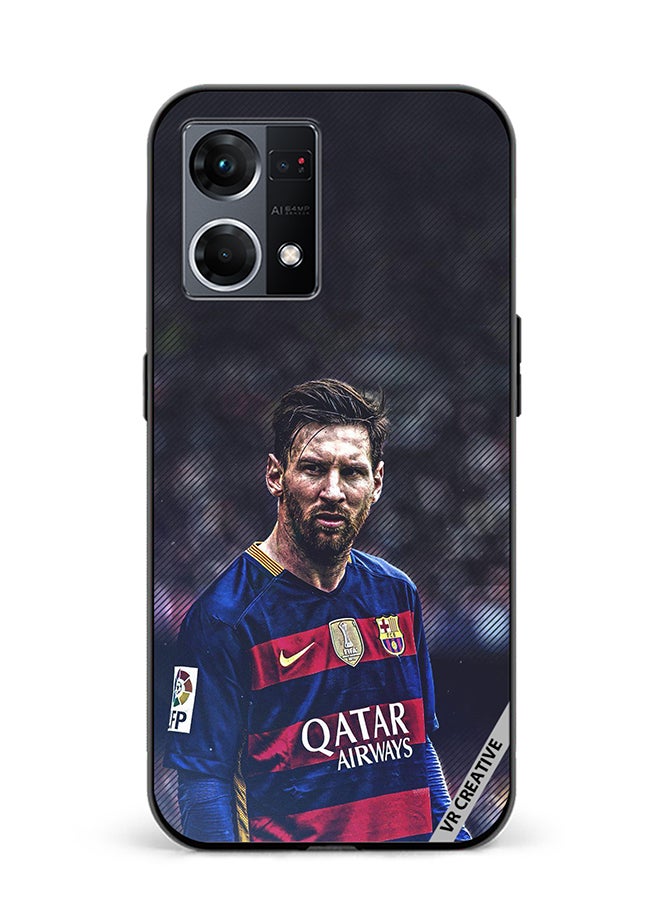 VR CREATIVE Protective Case Cover For Oppo Reno8 4G Messi Design Multicolour - Image 1