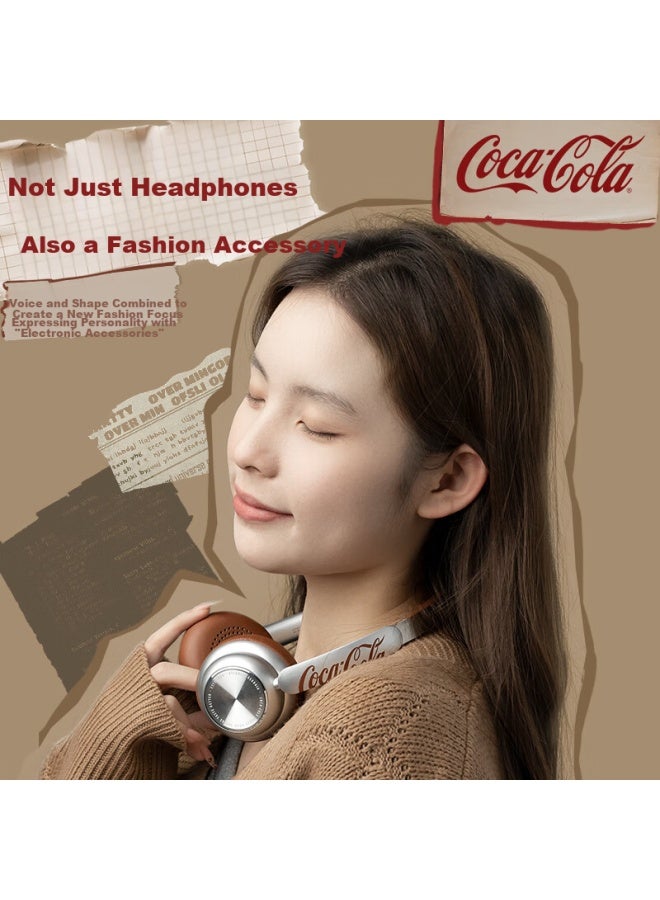 Coca-cola T26 Retro Headphones, Wireless Bluetooth Earphones, Trendy Music Metal, Internet Celebrity Fashion Celebrity Style, Couple Birthday Gift, Compatible With Apple, Huawei, Xiaomi - Image 4