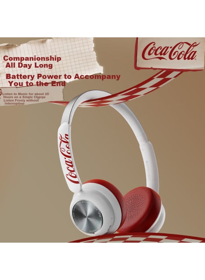 Coca-cola T26 Retro Headphones, Wireless Bluetooth Earphones, Trendy Music Metal, Internet Celebrity Fashion Celebrity Style, Couple Birthday Gift, Compatible With Apple, Huawei, Xiaomi - Image 5