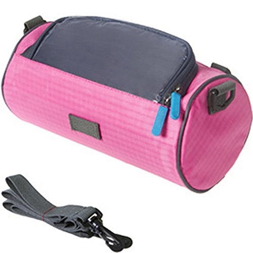 TINTON LIFE Waterproof Bicycle Handlebar Bag with Transparent Pouch and Adjustable Strap HighCapacity Cycling Front Pack Pink