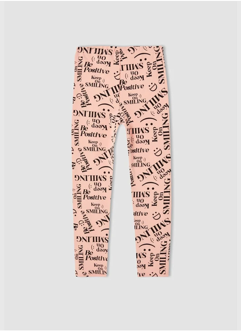 DeFacto Slim Fit Text Print Leggings
