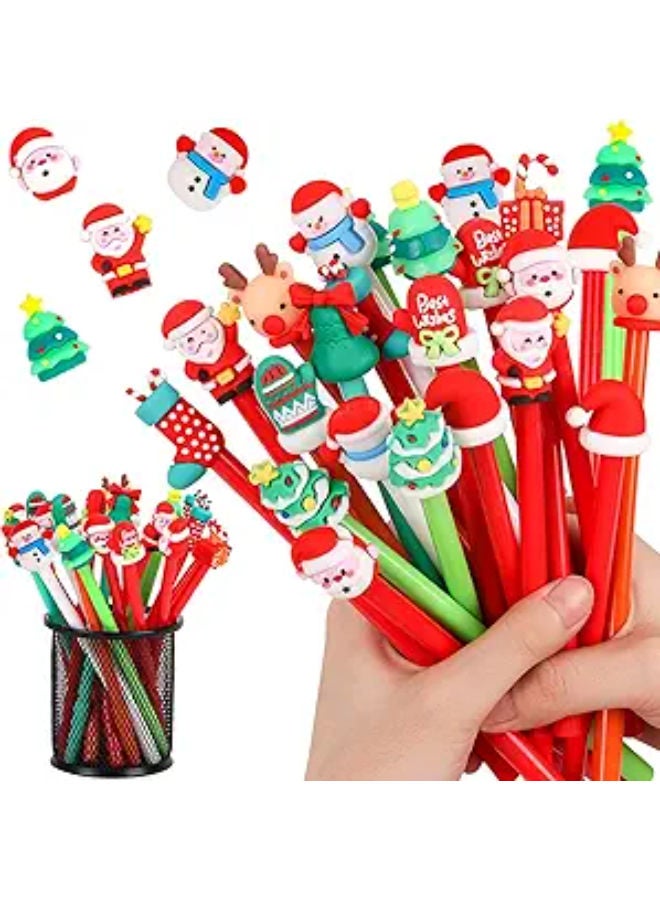 24 قطعة - أقلام حبر جل عيد الميلاد - Image 1