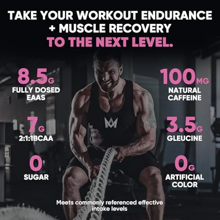 Venture Pal Essential Amino Acid Powder - BCAA Energy Pre Workout for Muscle Recovery Lean Growth and Endurance - Rehydrating Post Workout Recovery Drink with Natural Caffeine - Mixed Berry - Image 5