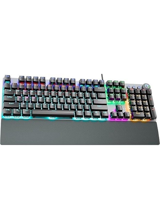 Wired Mechanical Gaming Keyboard F2058 – Black and Gray  - Image 3