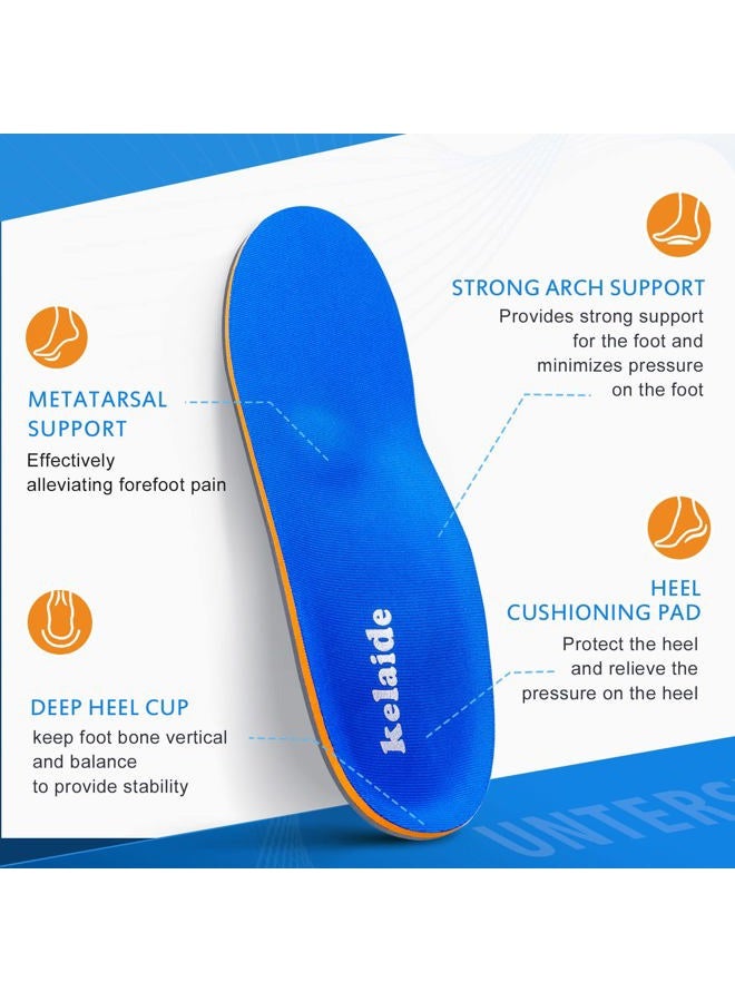 Kelaide Plantar Fasciitis High Arch Support Insoles for Men and Women - Orthotic Inserts with Metatarsal Pad and Deep Heel Cup - Comfort Insoles for Flat Feet Arch Pain - Work Sport Cushioning Insoles - Image 4