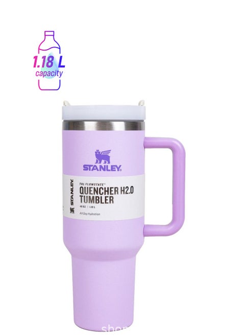 Stainless Steel Vacuum Insulated Tumbler with Lid and Straw for Water, Iced Tea or Coffee, Smoothie More 40oz