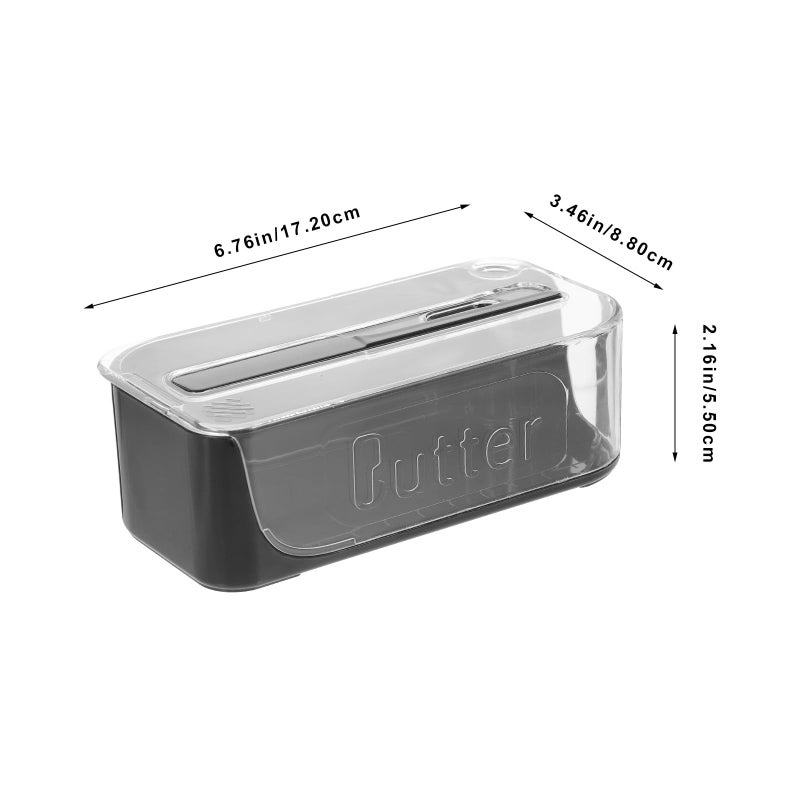 Black Butter Dish With Lid Storage Tray For Fridge And Countertop Kitchen Use - Image 3