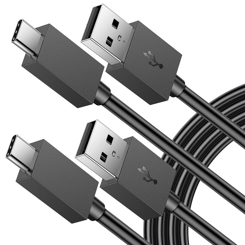 شاحن وحدة تحكم PS5 - عبوة من قطعتين، كابل شحن سريع 3A بطول 5 أقدام أصلي من OEM، كابل بيانات USB A إلى Type C، ملحقات سلكية لـ PlayStation 5 DualSense، Xbox Series S X Core، Elite Series 2، وحدة تحكم Switch - Image 1