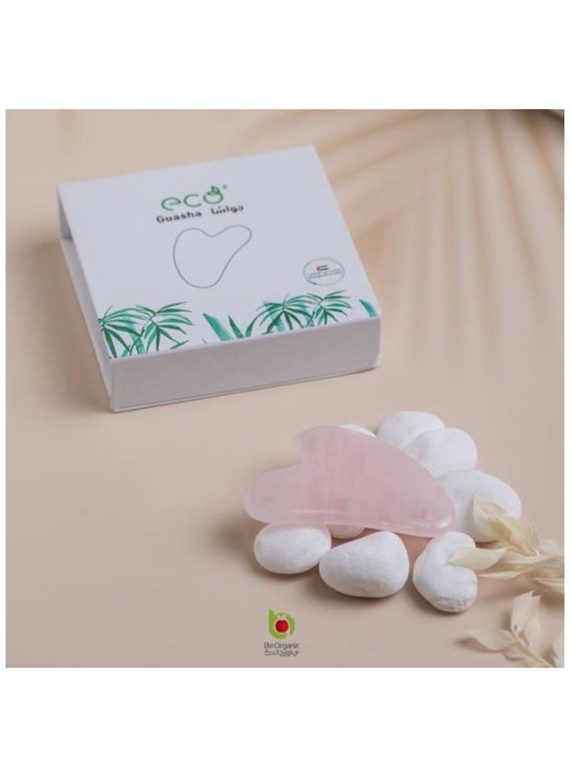 Natural Rose Quartz Guasha Facial Face Massager