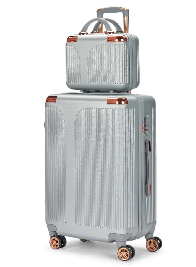 LIMRA Luggage set 5 pieces travel Bags with a distinctive design from limra Silver