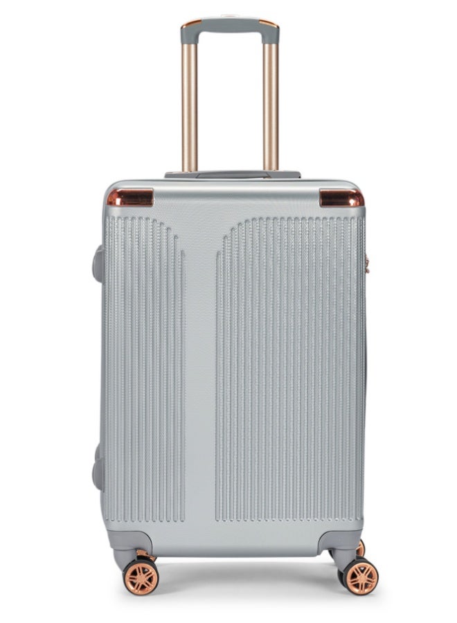 ليمرا طقم شنط سفر مكون من 5 حقائب أمتعة بـ 4 عجلات بتصميم صلب و حديث فضي - Image 2