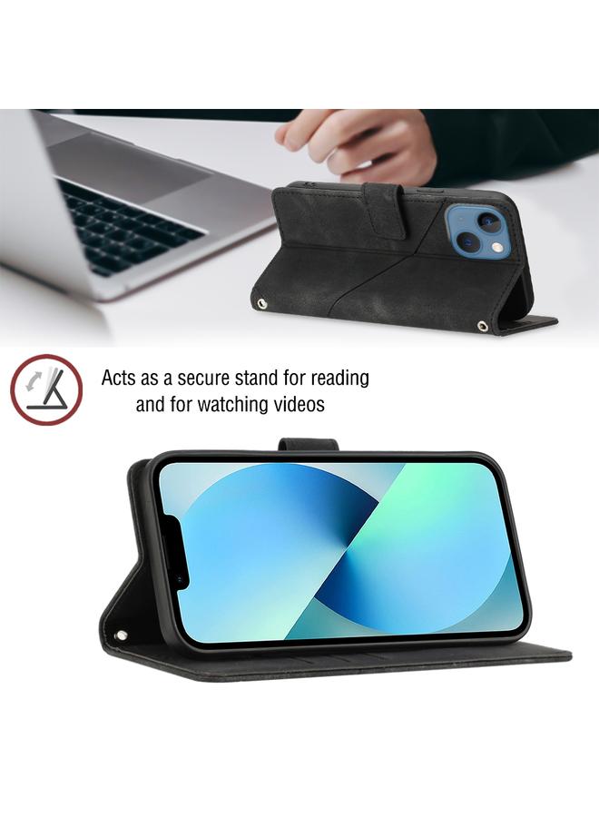 اس-توب جراب لهاتف iPhone 15 Plus مصنوع من الجلد المنقوش بملمس الجلد - Image 4