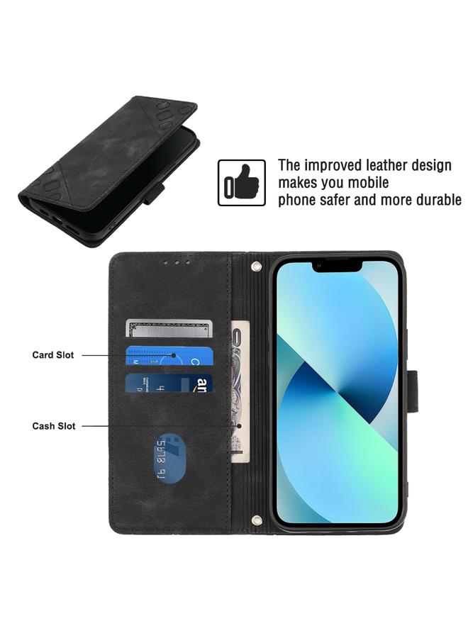 اس-توب جراب لهاتف iPhone 15 Plus مصنوع من الجلد المنقوش بملمس الجلد - Image 3