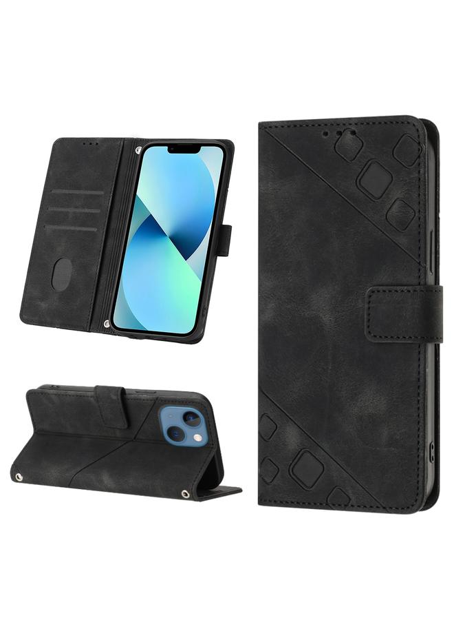 اس-توب جراب لهاتف iPhone 15 Plus مصنوع من الجلد المنقوش بملمس الجلد - Image 1