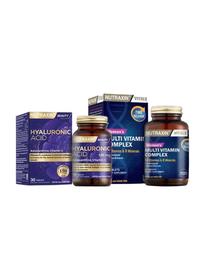 Nutraxin Women’s Wellness Combo – Multivitamin + Collagen HA – Hair, Skin & Nail Support - Image 1
