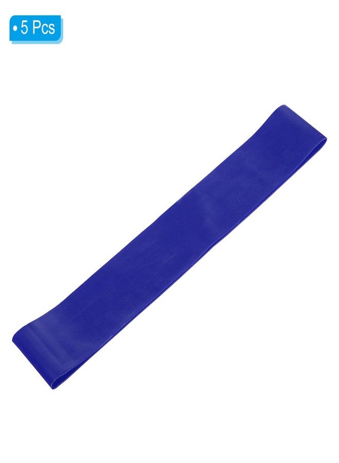 PATIKIL Light Resistance Bands, 5 Pack TPE Elastic Workout Bands Exercise Loop 0.5mm Thick for Working Out Gym Strength Training Yoga Pilates, Blue - Image 3