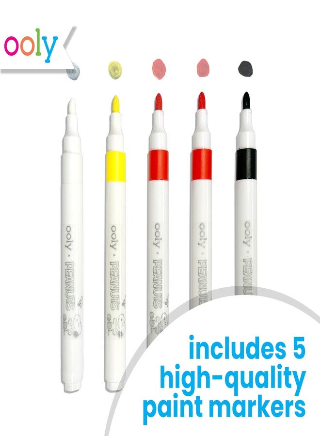 Ooly x Peanuts Snoopy Birdhouse Kit, Build & Paint Wooden Craft with 5 Acrylic Paint Markers, Twine & Instructions, Kids Craft Set Featuring Snoopy & Woodstock - Image 3