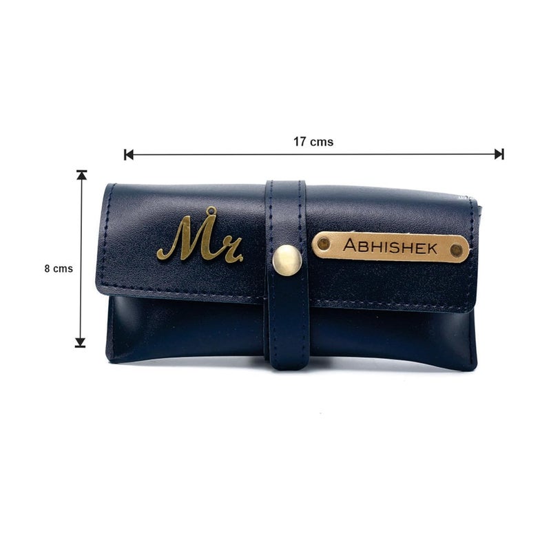 AICA Personalised Name & Charm Leather Sunglass Case Cover for Men & Women | Hard Case Eyewear Cover - Image 5