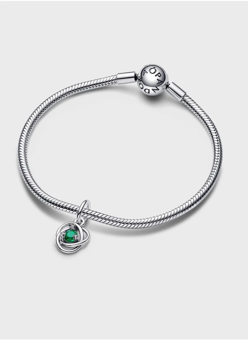 PANDORA Green Eternity Circle Dangle Charm