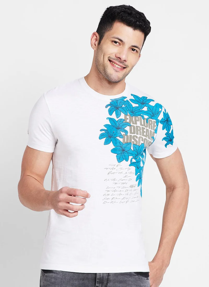 بيينغ هيومان Typography Printed Round Neck T-shirt