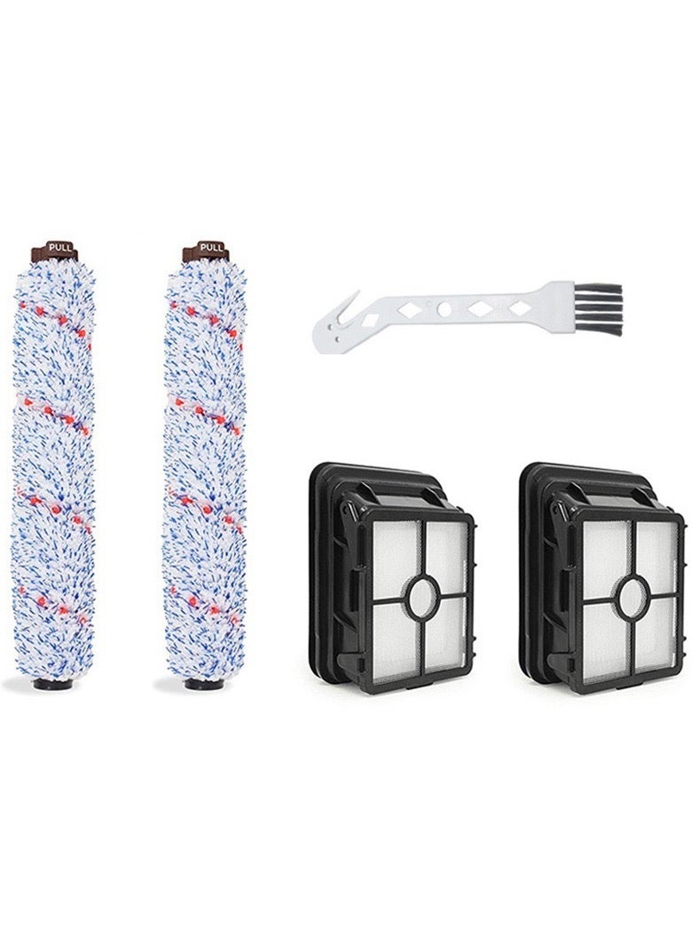 Replacement Parts for Bissell CrossWave Pet Pro 2306A and CrossWave 1785 Series, 2 Pack 2460 Multi-Surface Pet Pro Brush Roller,2 Pack 1866 Vacuum Filter, Compare to Part 1613568, 1608684 - Image 4