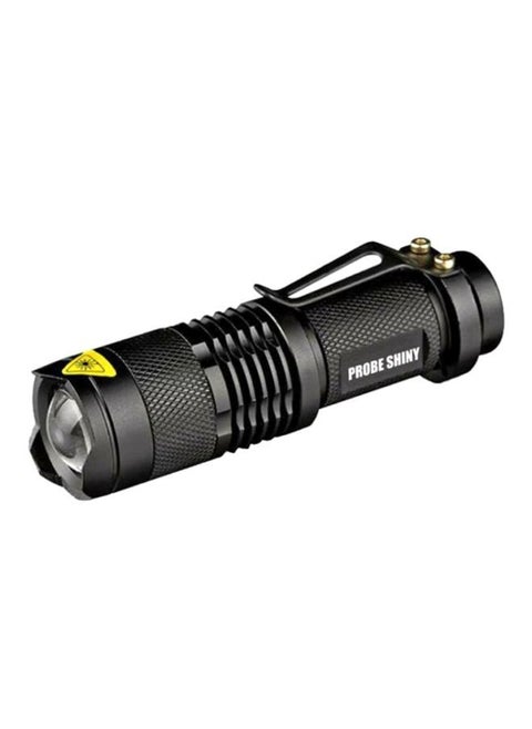 Mini Q5 LED Flashlight Torch Adjustable Focus Zoom Light Lamp Black/Clear