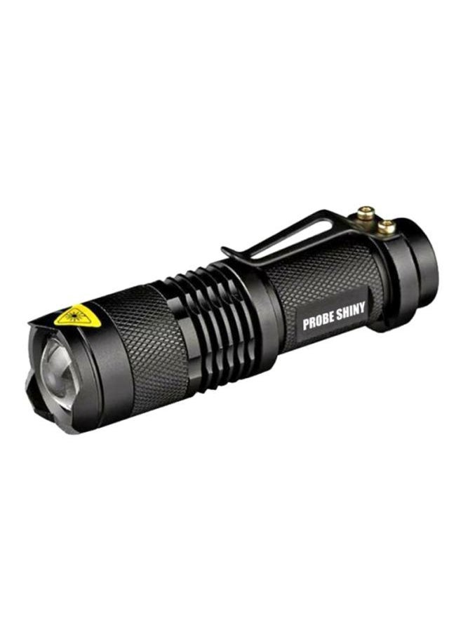 NIBEMINENT Mini Q5 LED Flashlight Torch Adjustable Focus Zoom Light Lamp Black/Clear  - Image 1