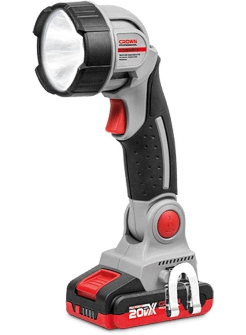 Crown CT26008HX-2S  LED flood light 20 volt 2 amp with one battery and charger - Image 1