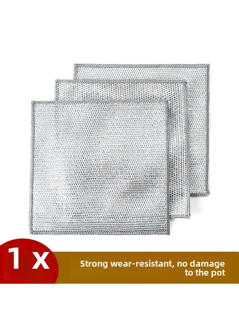 Thick Silver Fiber Dishcloth Double-Sided Non-Stick 【20*20】 thickened type
