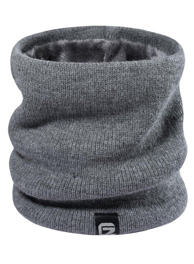 جادمكيندز غطاء رقبة شتوي من GADIEMKENSD للرجال والنساء، قناع تزلج من الصوف، وشاح دافئ للرقبة للتزلج على الجليد في الطقس البارد، غطاء وجه سميك ودافئ مقاوم للرياح، رمادي داكن - Image 1
