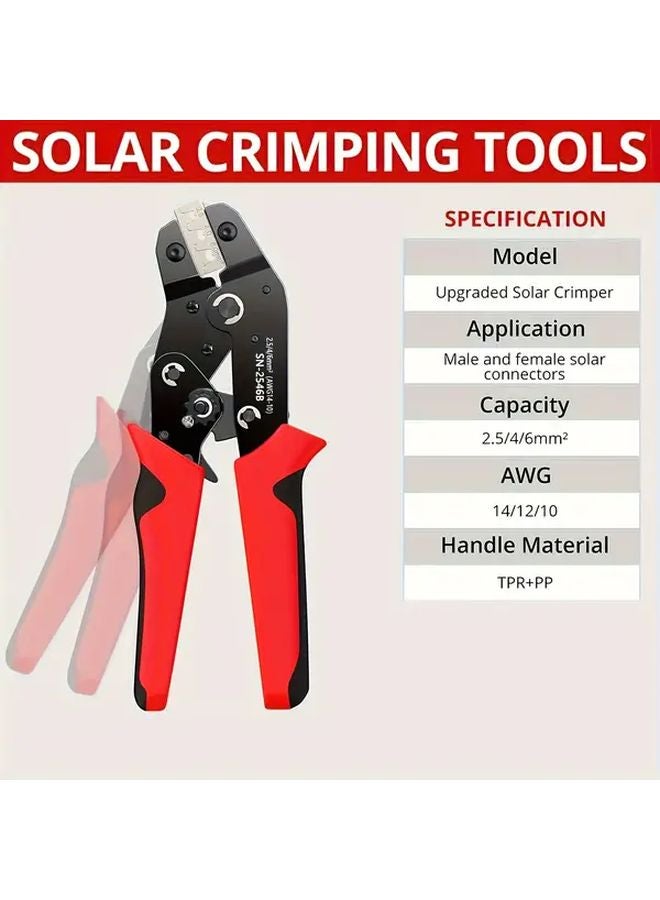 Red Black SN 2546B Multifunctional Electrician Crimping Pliers High Carbon Steel - Image 3