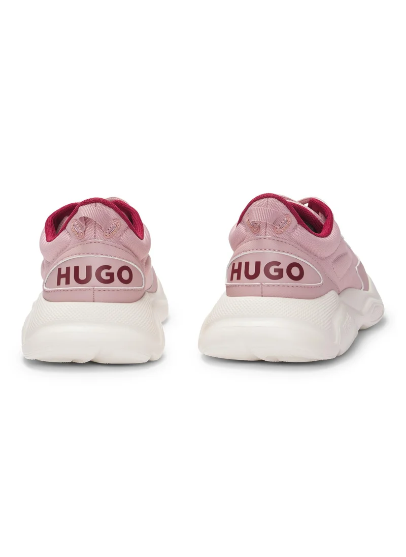 HUGO Mixed-material trainers with contrast logos