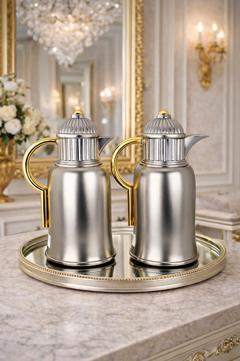 رادین مجموعة ترمس حراري مميزة للشاي والقهوة مكونة من قطعتين | مبطنة بالزجاج من الداخل | احتفاظ طويل بالحرارة | مثالية لشهر رمضان والاستخدام اليومي - Image 3