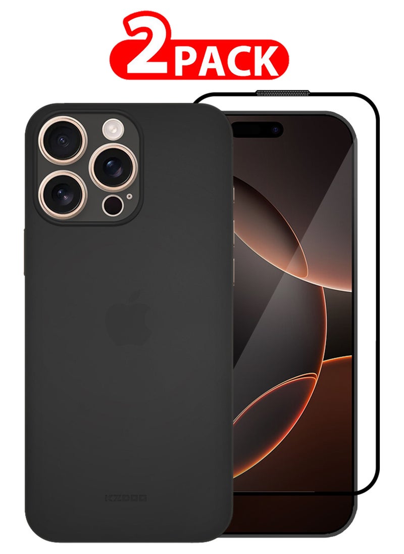 KZDOO ( for iPhone 16 Pro ) 2 Pack, Case Cover and Screen Protector Air Skin Series Back Cover Sturdy Durable Thin Case Drop Protection Cover  - Image 1