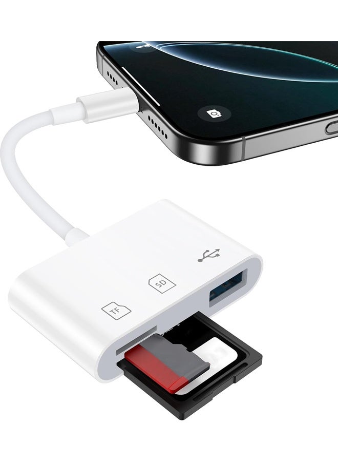 Multifunctional 3-in-1 USB C SD Card Reader,Type-C Card Reader for USB C Device ,TF Card Adapter Support Dual Read and Write