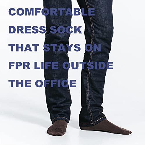 Athlemo Men's Super Soft Dress Crew Socks, 4 Pack Business Casual Sock Moisture Wicking Socks, Brown, 13-15 - Image 3