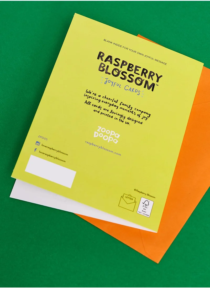 Raspberry Blossom Age 5 - Crocodile Year Card