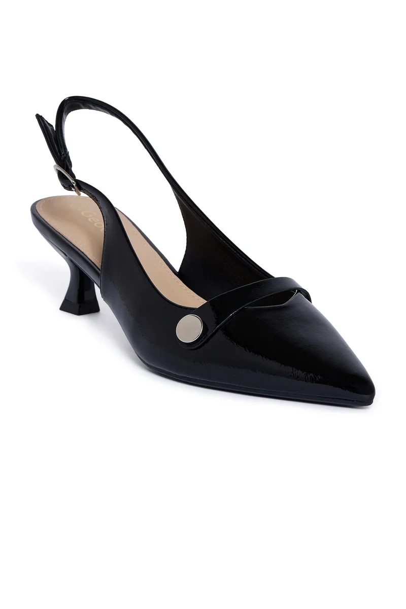 جيومني جيومني بغال منخفضة الكعب للنساء – كعب عال مريح بدون ظهر للمكتب، الكاجوال واليومي