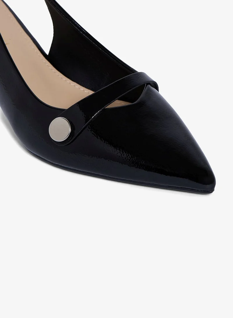 Geoomnii BLACK Geoomnii Low Heel Mules for Women – Comfortable Slip-On Backless Heels for Office, Casual & Daily Wear for Women | Best Price UAE