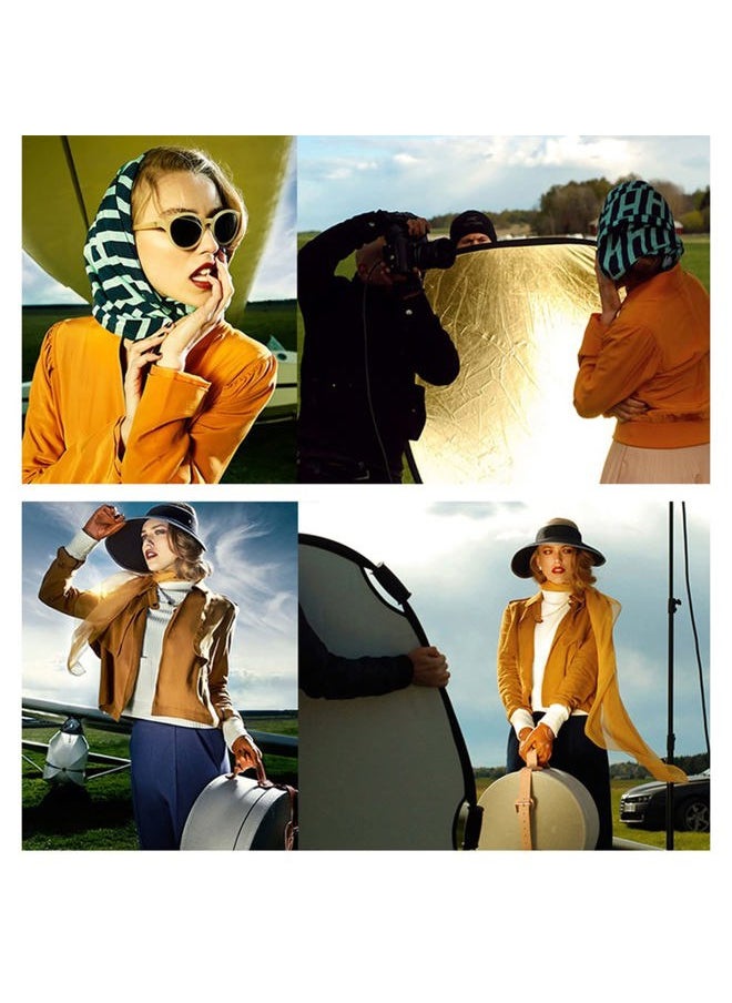 MDRTIRIM - 2 in 1 Lighting Reflectors Round Folding Portable 12" 30cm for Photography Reflector Portrait Still Life Fill Light - Image 1