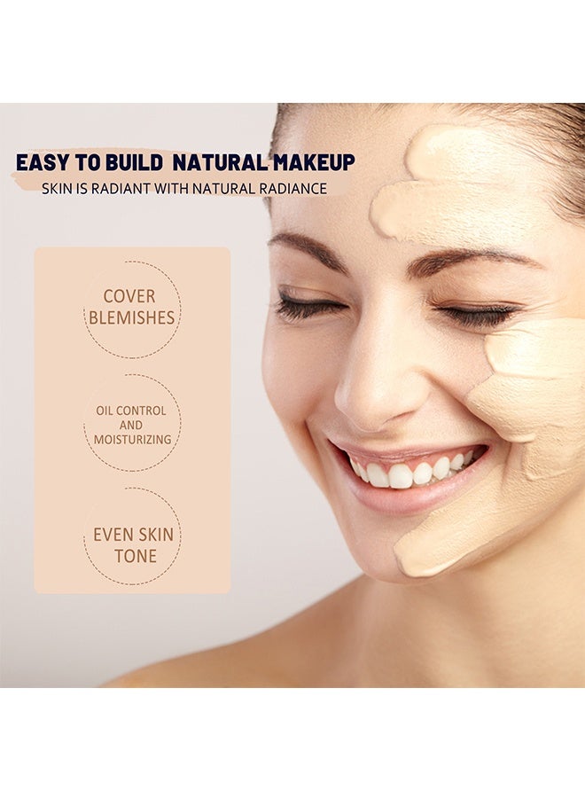 إيلهو كريم تصحيح اللون CC بتغطية كاملة SPF 50، كريم أساس CC، سيروم خفيف مرطب مع تغطية كاملة، يتحكم في الدهون ويرطب البشرة، كريم تصحيح اللون مطفي طويل الأمد (فاتح) 30 مل - Image 3