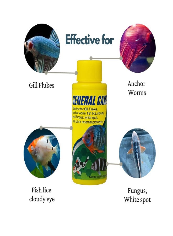 Star Farms دواء العناية العامة لأسماك الزينة (عبوة من قطعتين، سعة 120 مل) لعلاج ديدان الخياشيم، وديدان المرساة، وقمل الأسماك - Image 3