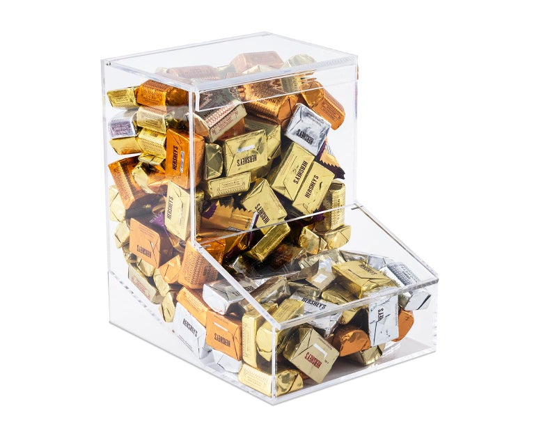 Inevibe Candy Dispenser Bulk Acrylic Storage Holder with Two Lids for Countertop or Wall Mount Store Chocolate Treats Sweets and Snacks 1 - Image 2